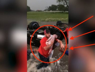 Τέξας: Διάσωση νεογέννητου από αναποδογυρισμένο αυτοκίνητο σε χείμαρρο (βίντεο)